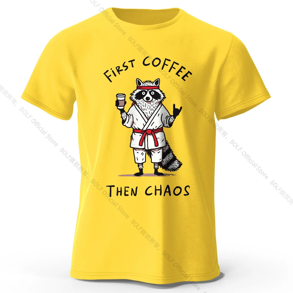 First Coffee – Oversized Unisex Cotton T-Shirt