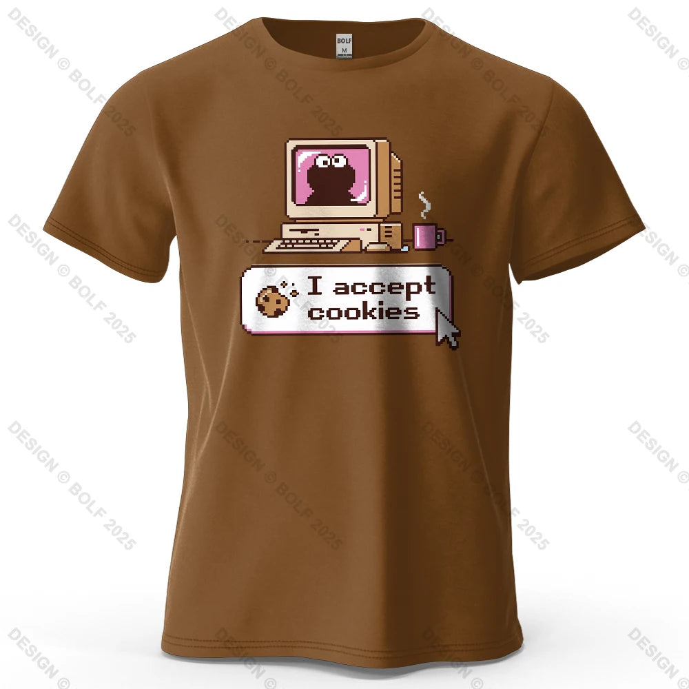 I Accept Cookies – Oversized Unisex Cotton T-Shirt