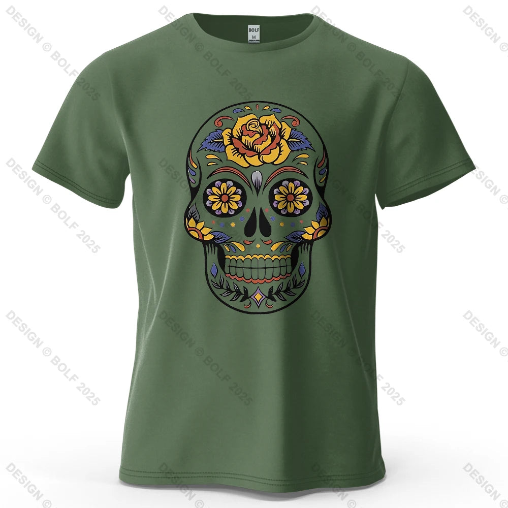 Mexican Sugar Skull Oversized Graphic T-Shirt