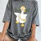 A Cute Duck Carrying A Small Bag Cotton Washed T-Shirts Womens