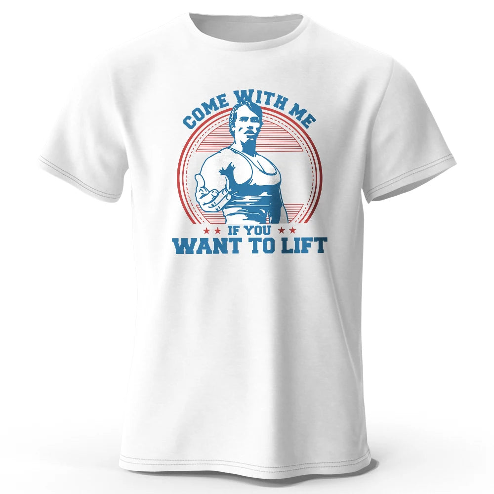 Come With Me If You Want To Lift – Oversized Unisex Cotton T-Shirt
