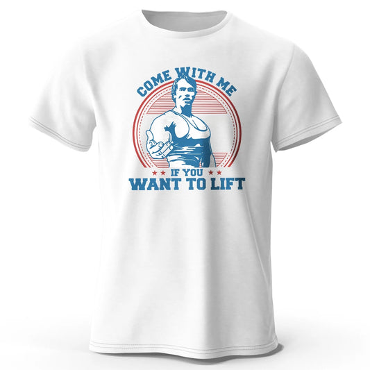Come With Me If You Want To Lift – Oversized Unisex Cotton T-Shirt
