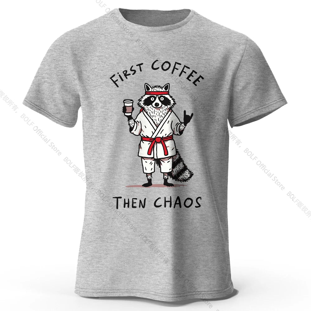First Coffee – Oversized Unisex Cotton T-Shirt