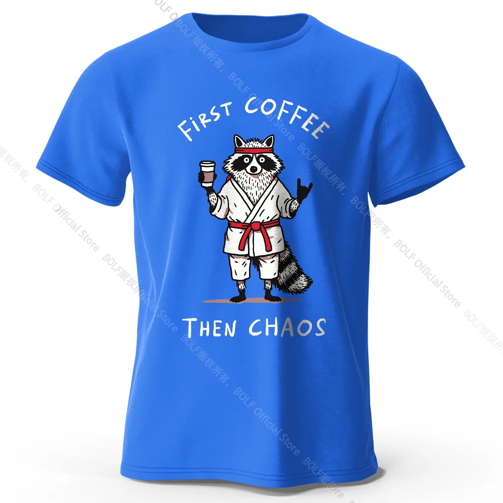 First Coffee – Oversized Unisex Cotton T-Shirt