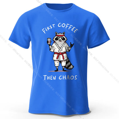 First Coffee – Oversized Unisex Cotton T-Shirt