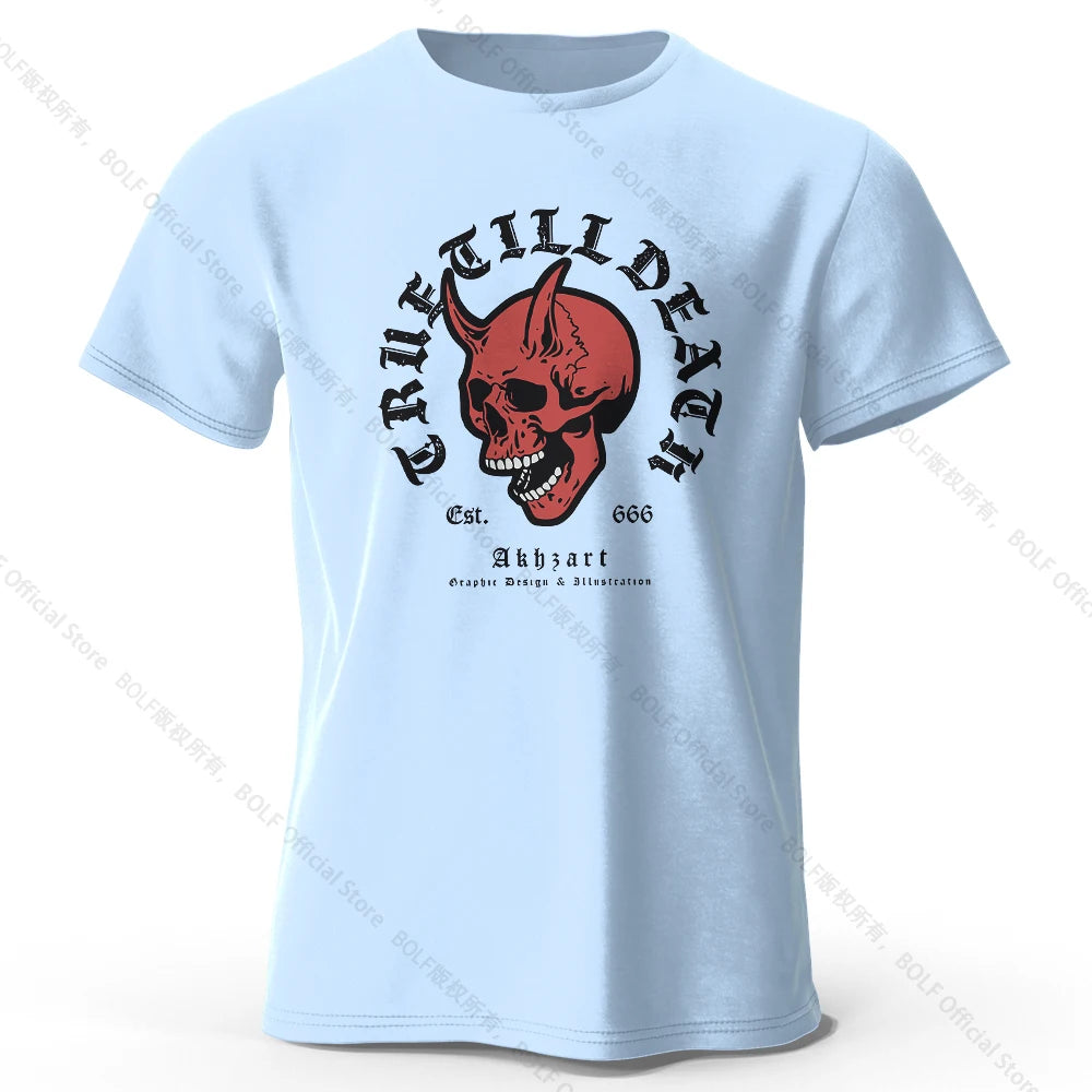 Gothic Skeleton Cotton T-Shirt