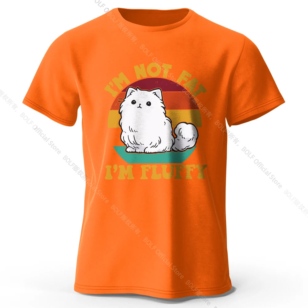 I’m Not Fat, I’m Fluffy – Oversized Cotton Graphic Tee
