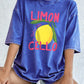 Limon Cello La Dolce Vita Prints Washed T-Shirt Women Cotton Oversize