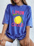 Limon Cello La Dolce Vita Prints Washed T-Shirt Women Cotton Oversize