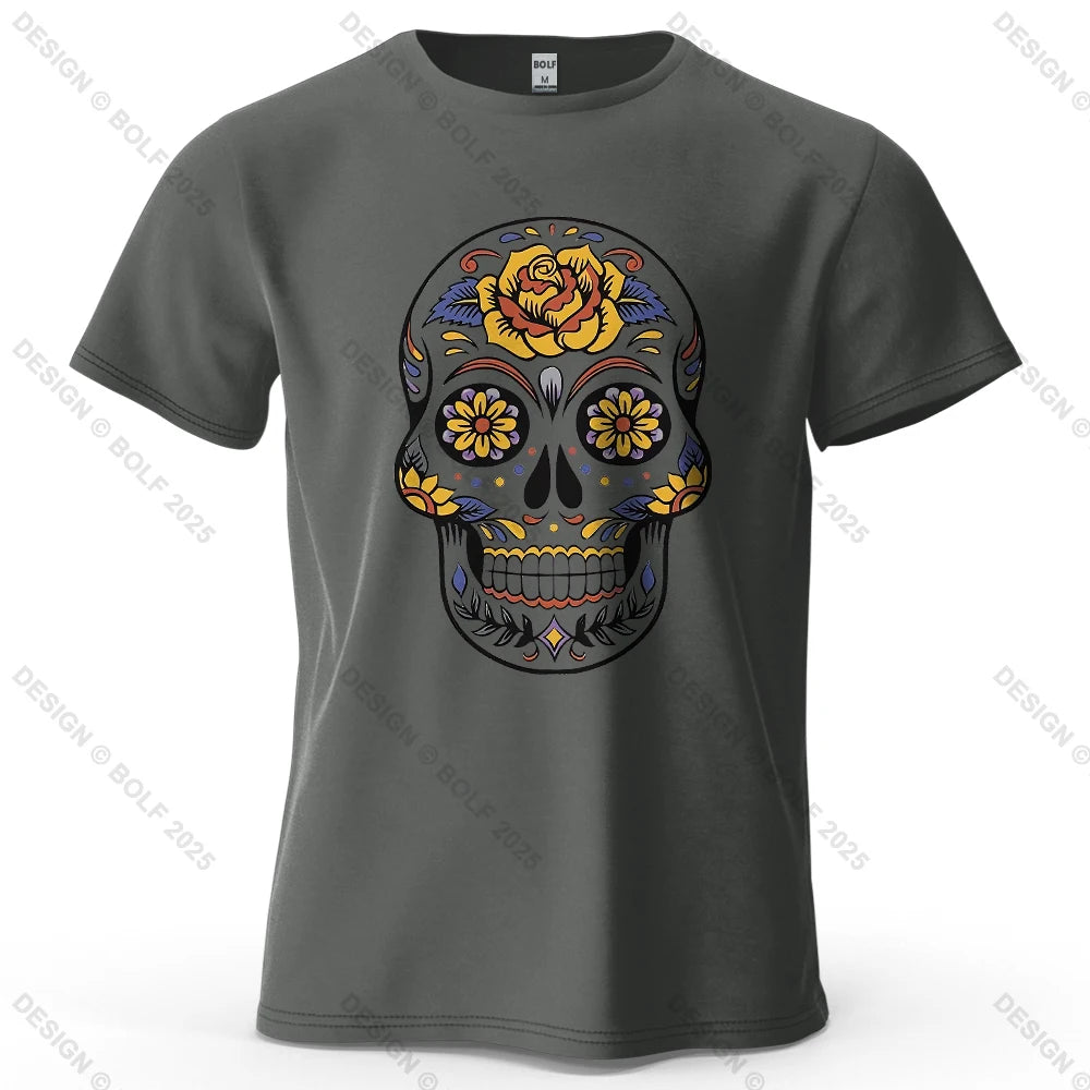 Mexican Sugar Skull Oversized Graphic T-Shirt