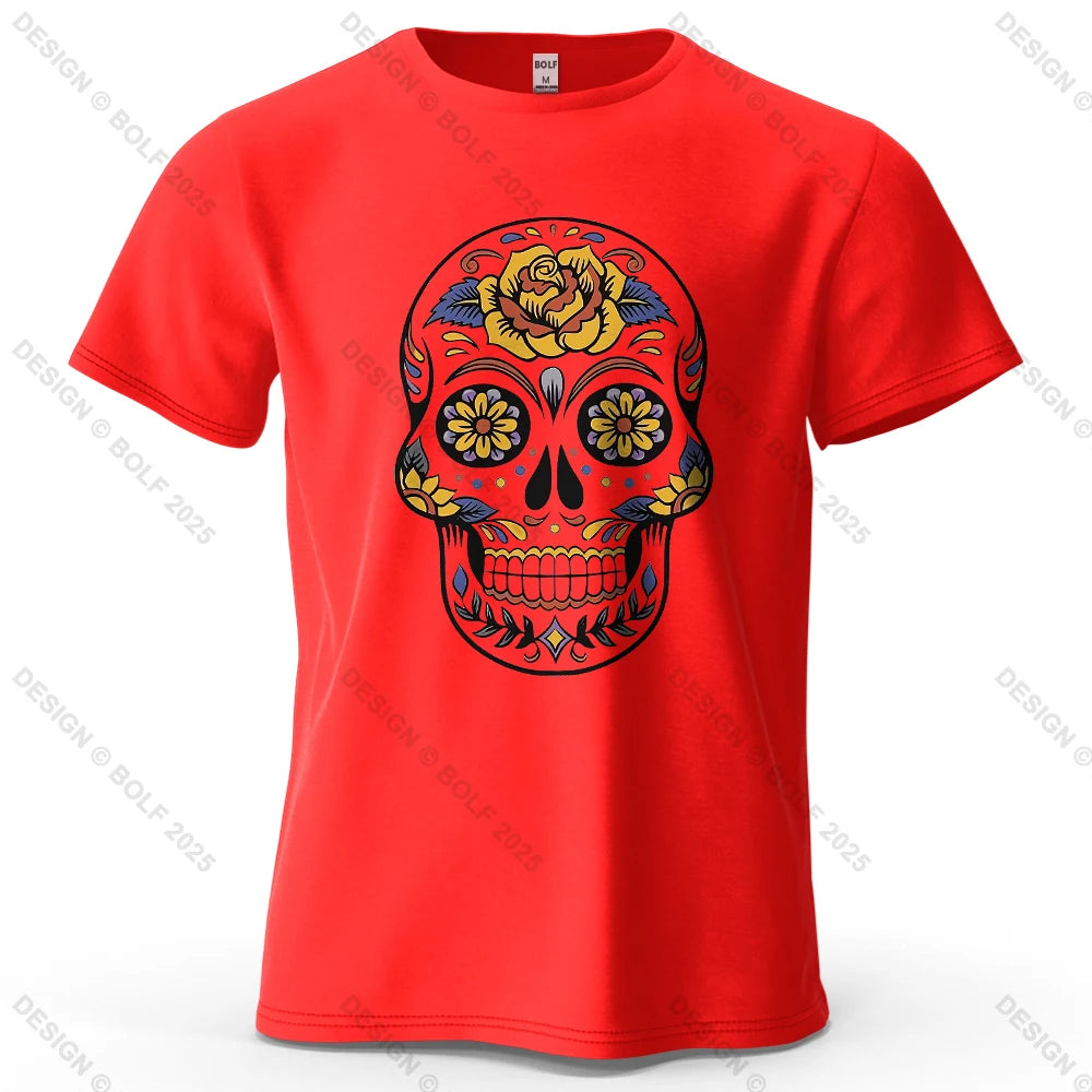 Mexican Sugar Skull Oversized Graphic T-Shirt