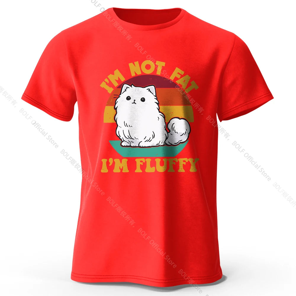 I’m Not Fat, I’m Fluffy – Oversized Cotton Graphic Tee
