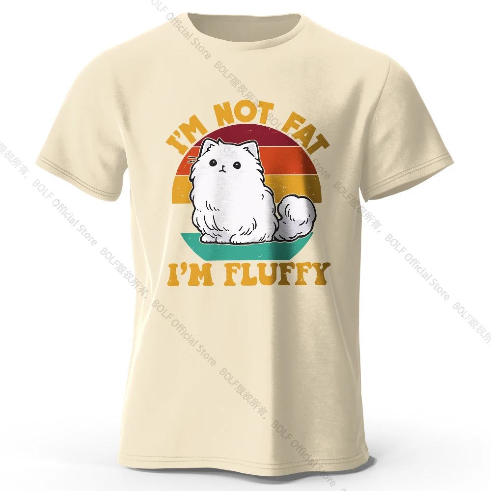 I’m Not Fat, I’m Fluffy – Oversized Cotton Graphic Tee