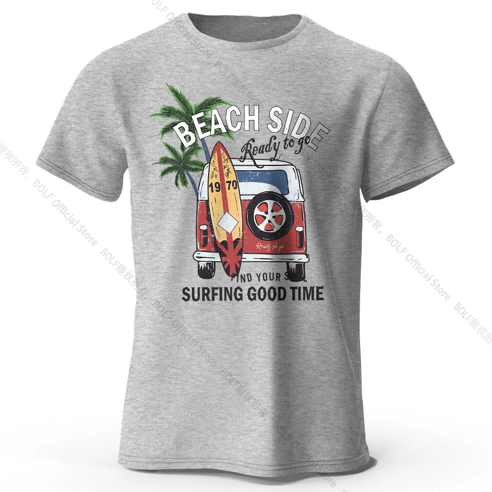 Vintage Surf Badge – 100% Cotton Unisex T-Shirt