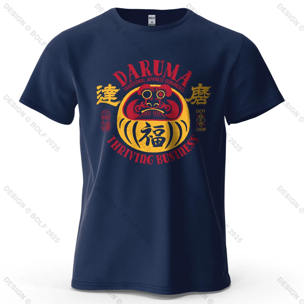 Daruma Traditional Decor Oversized Graphic T-Shirt