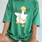 A Cute Duck Carrying A Small Bag Cotton Washed T-Shirts Womens
