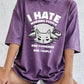 I Hate Morning People Women's Cotton Washed T-Shirt