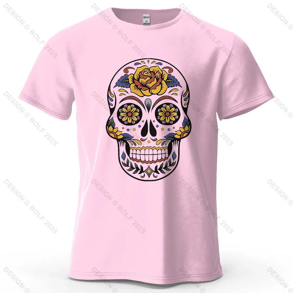 Mexican Sugar Skull Oversized Graphic T-Shirt