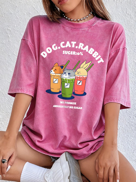 Dog Cat Rabbits Drinks Cotton Washed