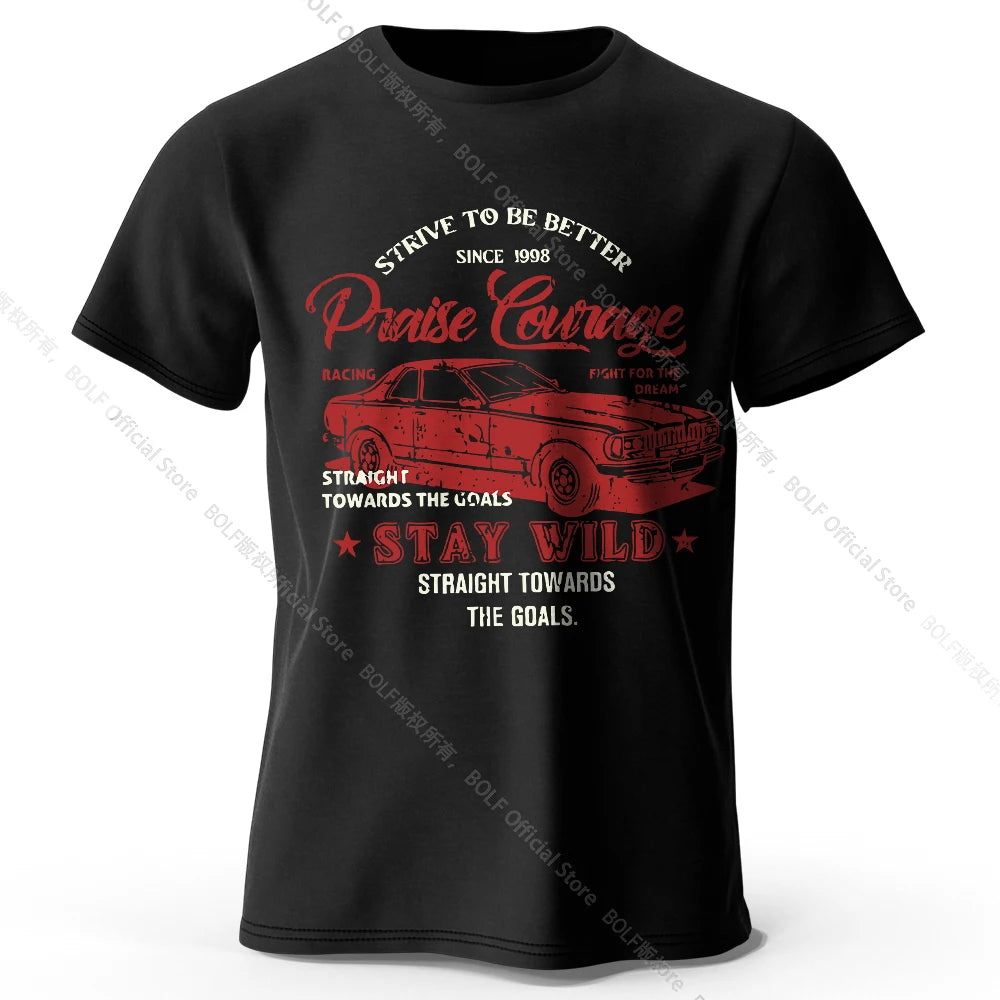 Old Car Print – Oversized Unisex Cotton T-Shirt