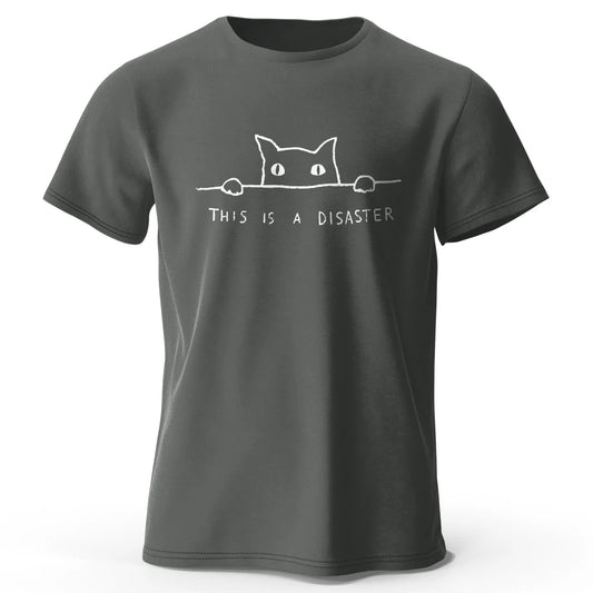 Minimalist Line Art Cat 100% Cotton Unisex T-Shirt