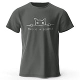 Minimalist Line Art Cat 100% Cotton Unisex T-Shirt