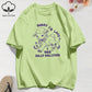 Summer T-Shirts Cotton Women I Was Dilly Dallying Funny Sheep Prints T Shirt Comfortable Loose O-Neck Tops Casual Womans Clothes