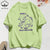 Summer T-Shirts Cotton Women I Was Dilly Dallying Funny Sheep Prints T Shirt Comfortable Loose O-Neck Tops Casual Womans Clothes
