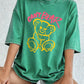 Can'T Bear Cartoons Printing Washed T-Shirts Womens Cotton