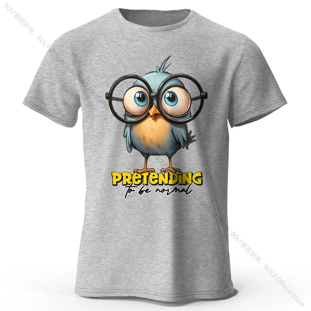Whimsical Cartoon Bird – 100% Cotton Unisex T-Shirt
