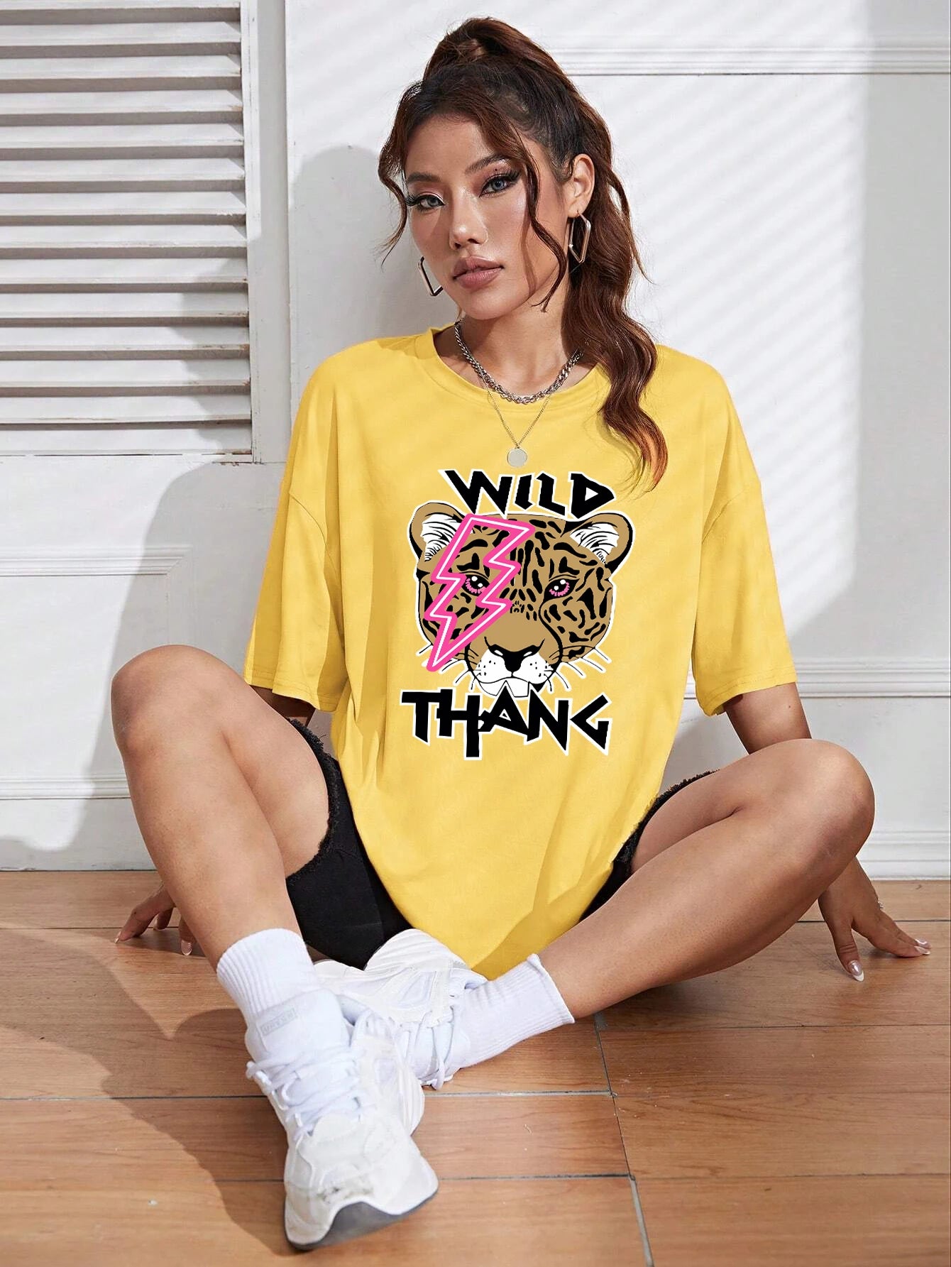 Wild Leopard Printing Women Tshirt Sport Casual Fashion T Shirt Summer Clothes Breathable Oversize Short Sleeve Female