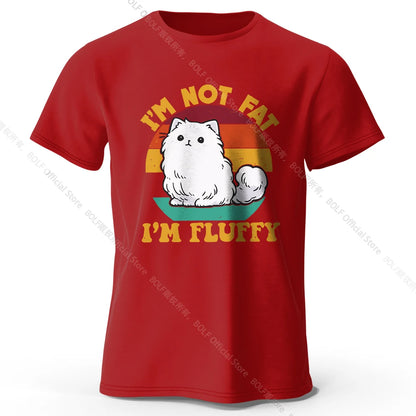 I’m Not Fat, I’m Fluffy – Oversized Cotton Graphic Tee