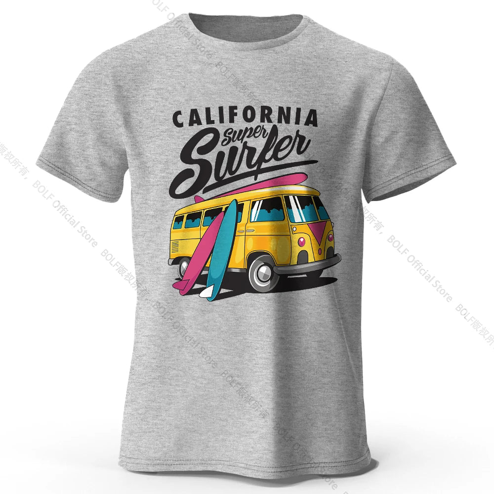 Surfer Sunrise Silhouette 100% Cotton T-Shirt