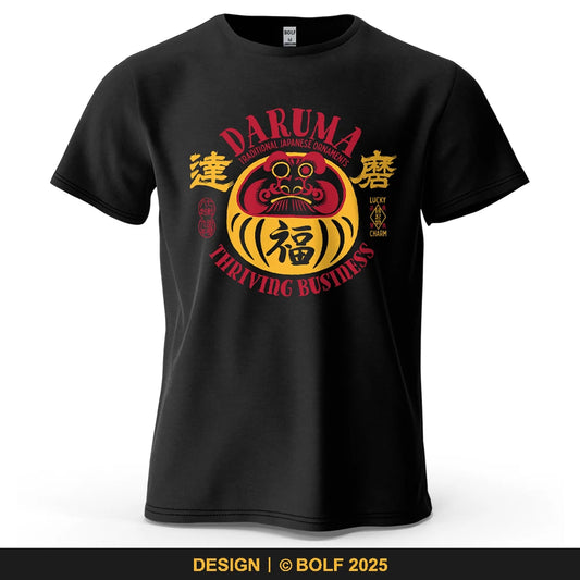 Daruma Traditional Decor Oversized Graphic T-Shirt