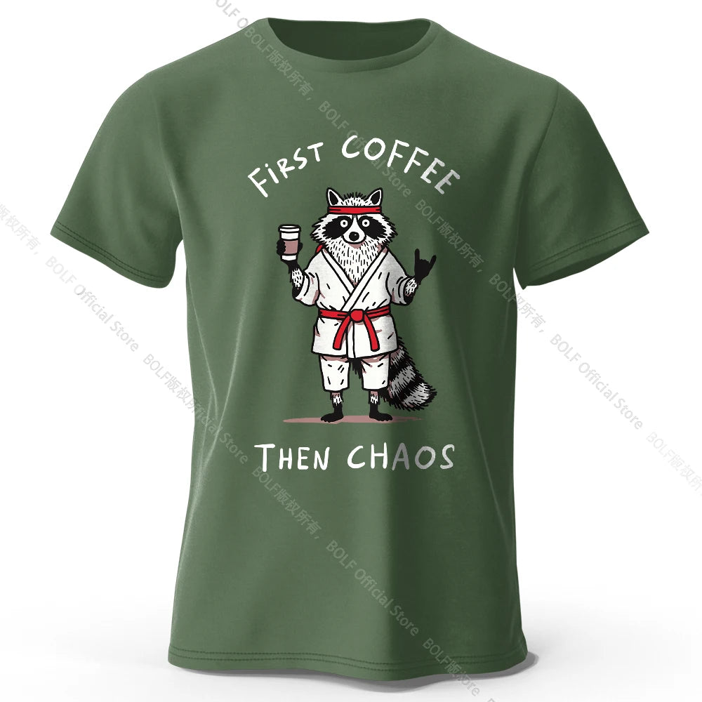 First Coffee – Oversized Unisex Cotton T-Shirt