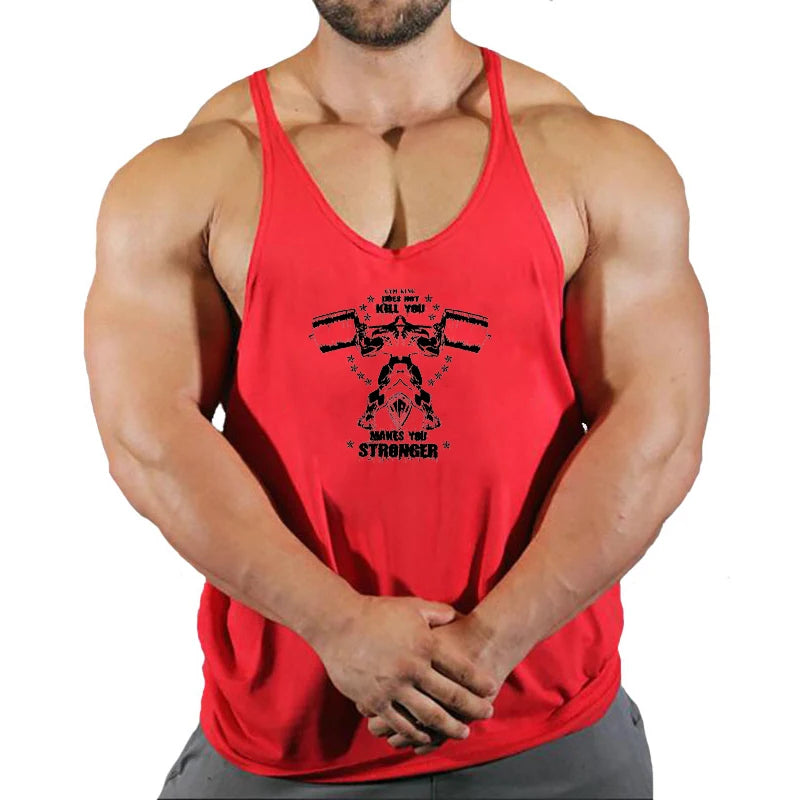 The Strong Survive Men's Gym Stringer Tank - Bodybuilding