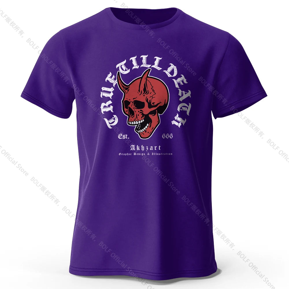 Gothic Skeleton Cotton T-Shirt