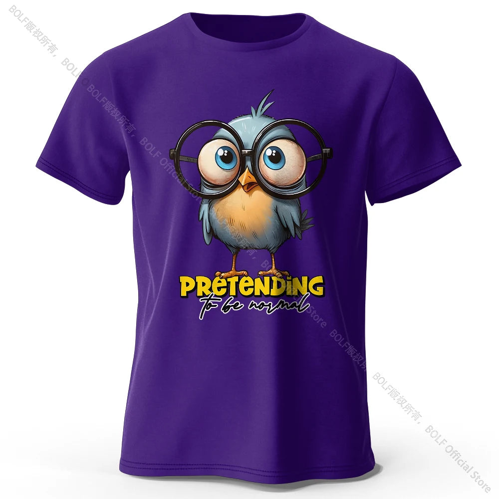 Whimsical Cartoon Bird – 100% Cotton Unisex T-Shirt