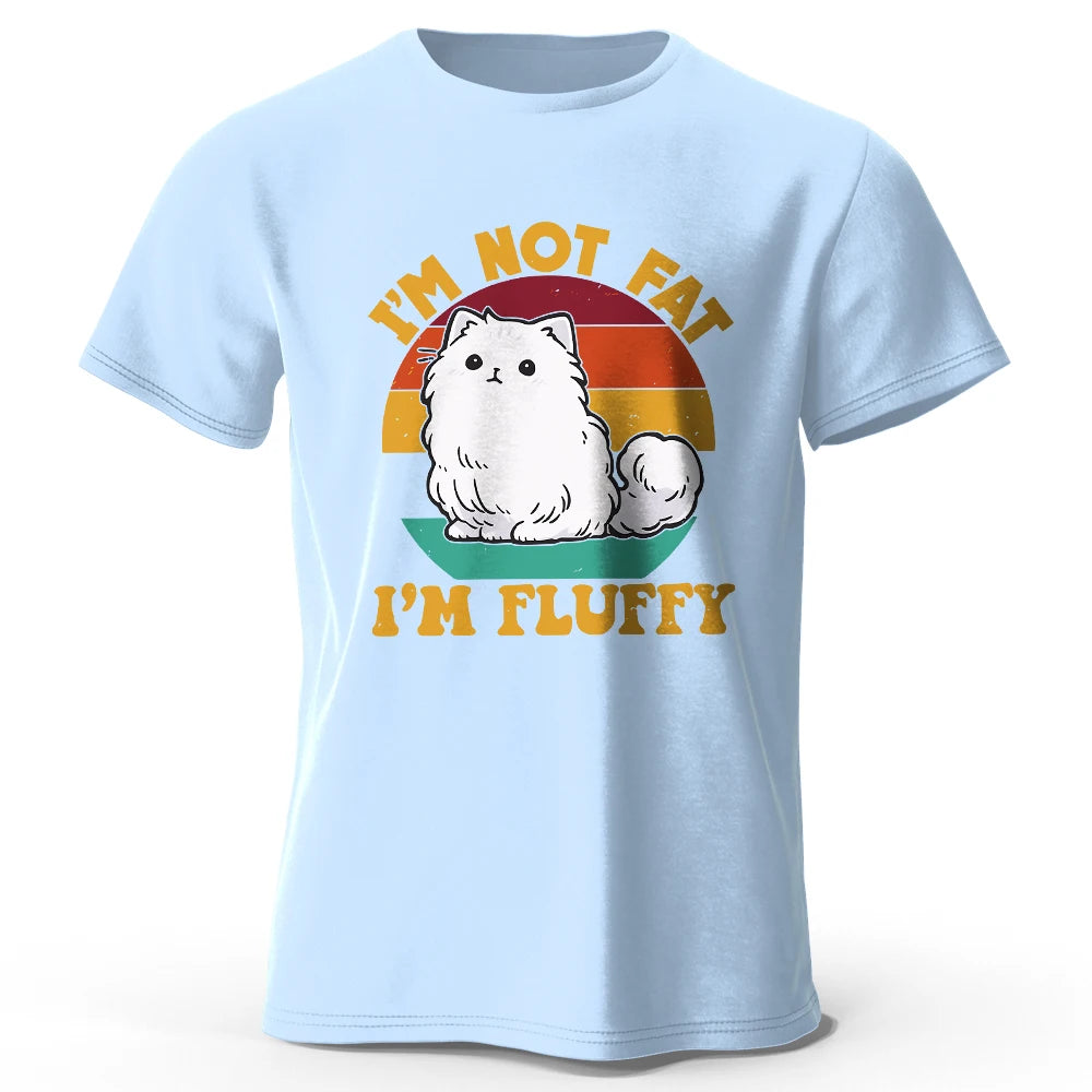 I’m Not Fat, I’m Fluffy – Oversized Cotton Graphic Tee