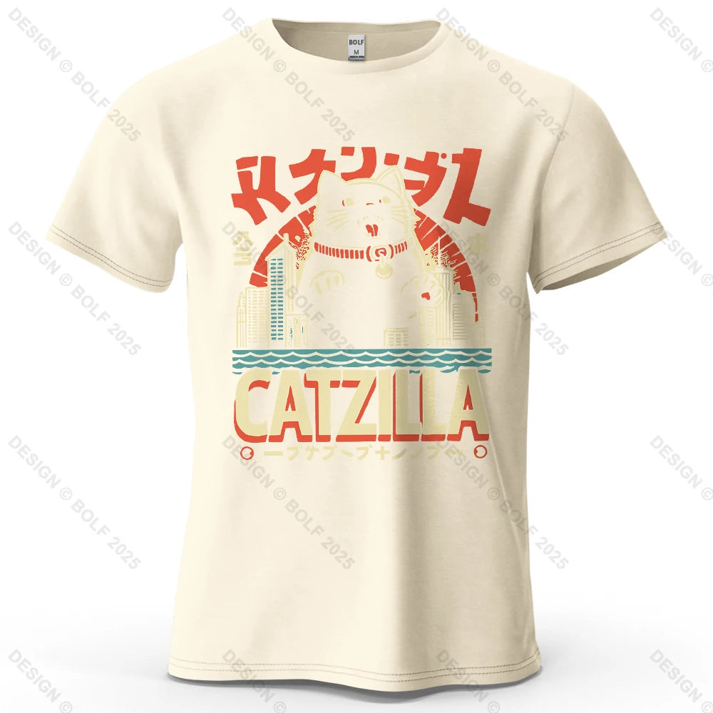 Catzilla – Oversized Unisex Cotton T-Shirt