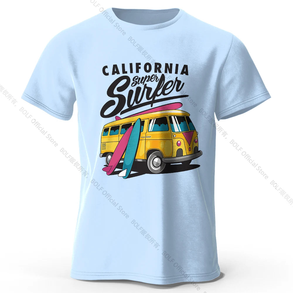 Surfer Sunrise Silhouette 100% Cotton T-Shirt