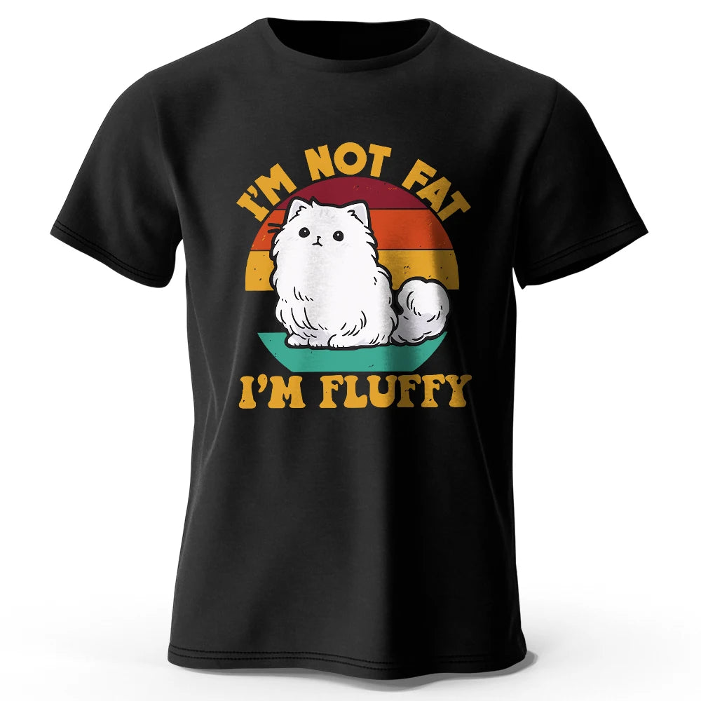 I’m Not Fat, I’m Fluffy – Oversized Cotton Graphic Tee