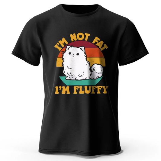 I’m Not Fat, I’m Fluffy – Oversized Cotton Graphic Tee
