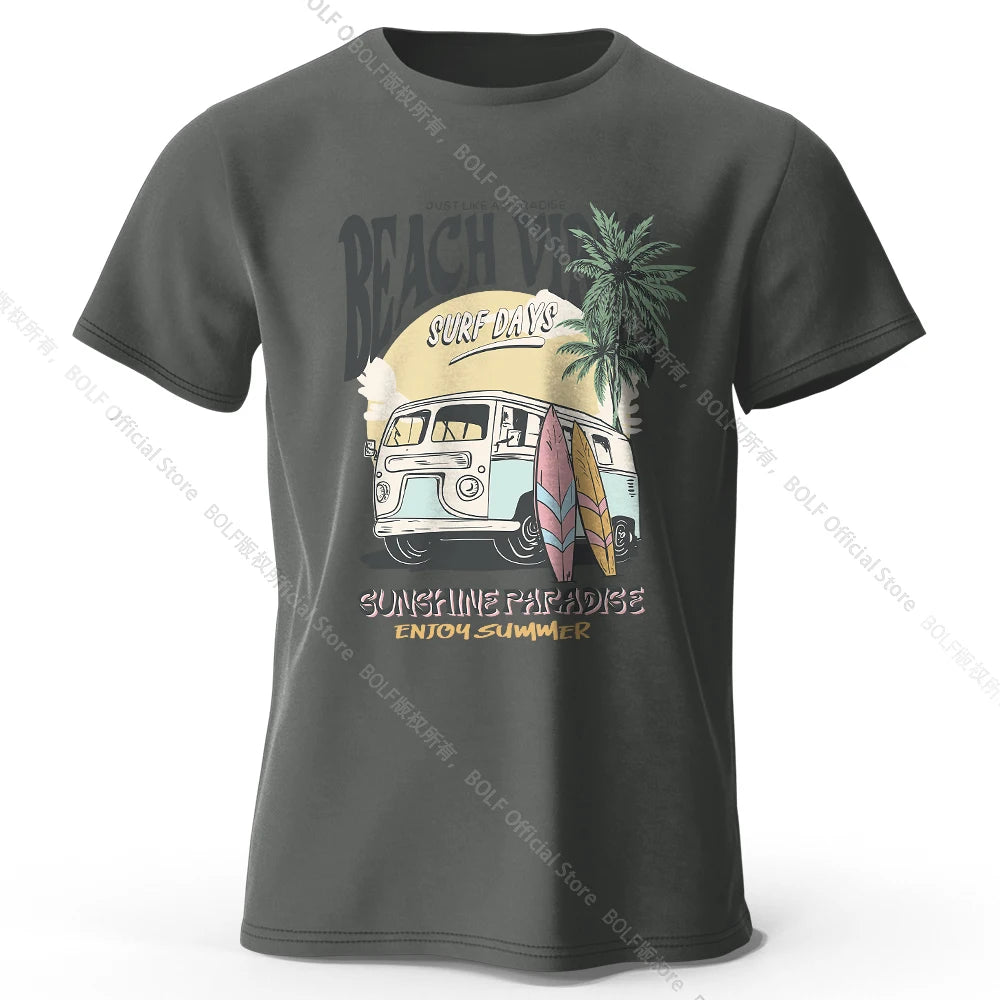 Vintage Vacation Badge – 100% Cotton Unisex T-Shirt