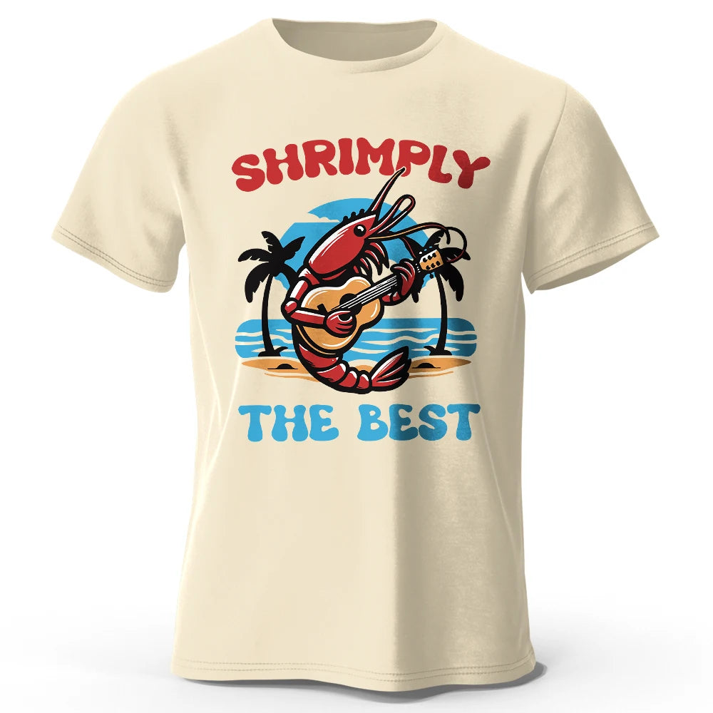 Shrimply The Best – Oversized Unisex Cotton T-Shirt