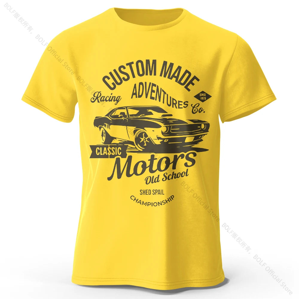 Motors Print – Oversized Unisex Cotton T-Shirt