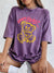 Can'T Bear Cartoons Printing Washed T-Shirts Womens Cotton