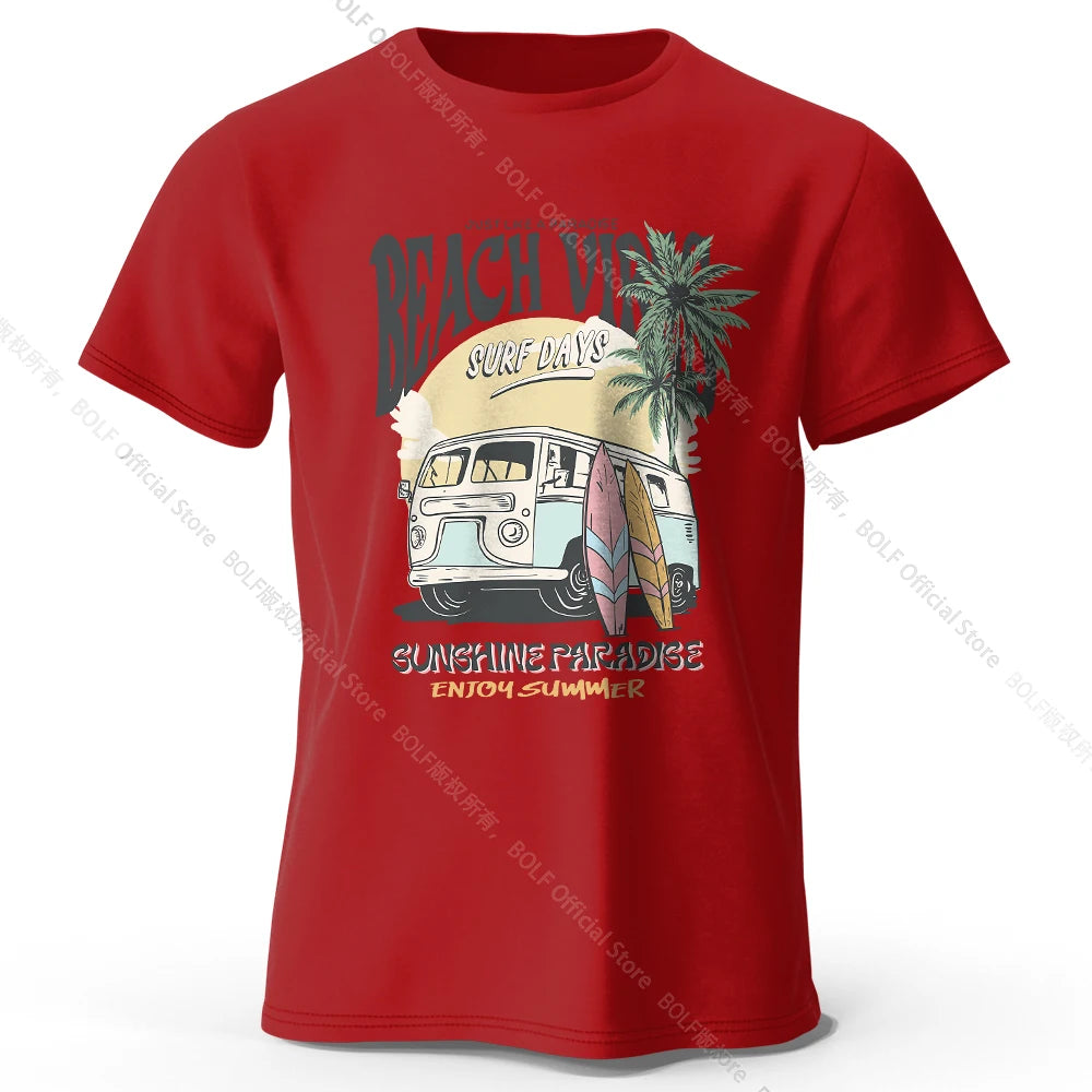 Vintage Vacation Badge – 100% Cotton Unisex T-Shirt
