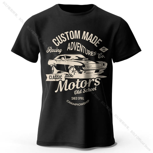 Motors Print – Oversized Unisex Cotton T-Shirt
