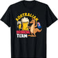 Australia Day Map T-Shirt - Kangaroo Koala Boomerang